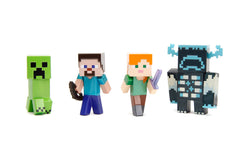 Jada Minecraft Steve 2.5-inch metalfig front view, ideal for desk display.