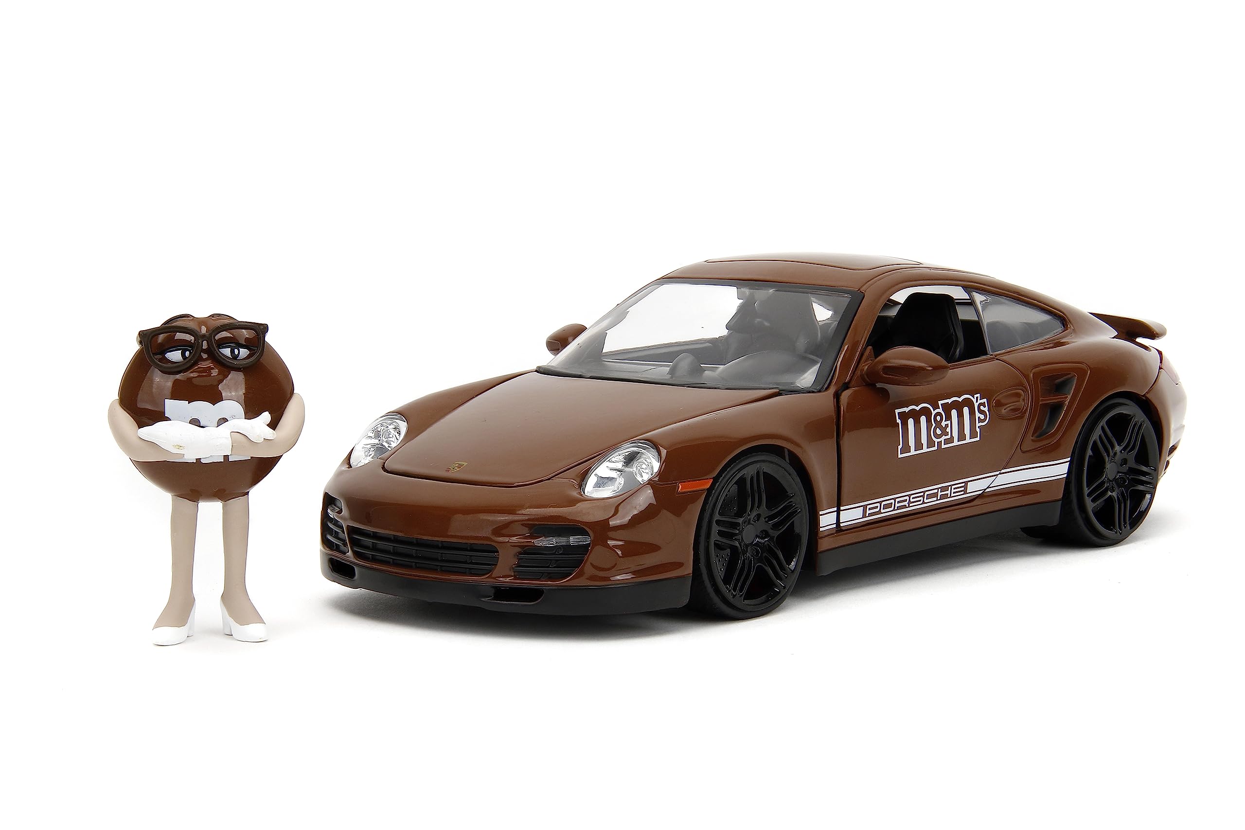 Jada MMS 1:24 Porsche 911 Turbo die-cast car with licensed branding for collectors.