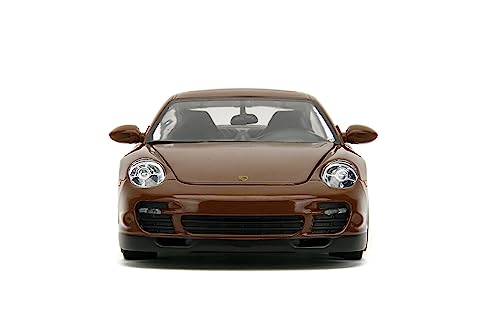 Opening hood detail on the Jada MMS 1:24 Porsche 911 Turbo for authentic play.