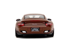Trunk opening detail on the Jada MMS 1:24 Porsche 911 Turbo for interactive display.
