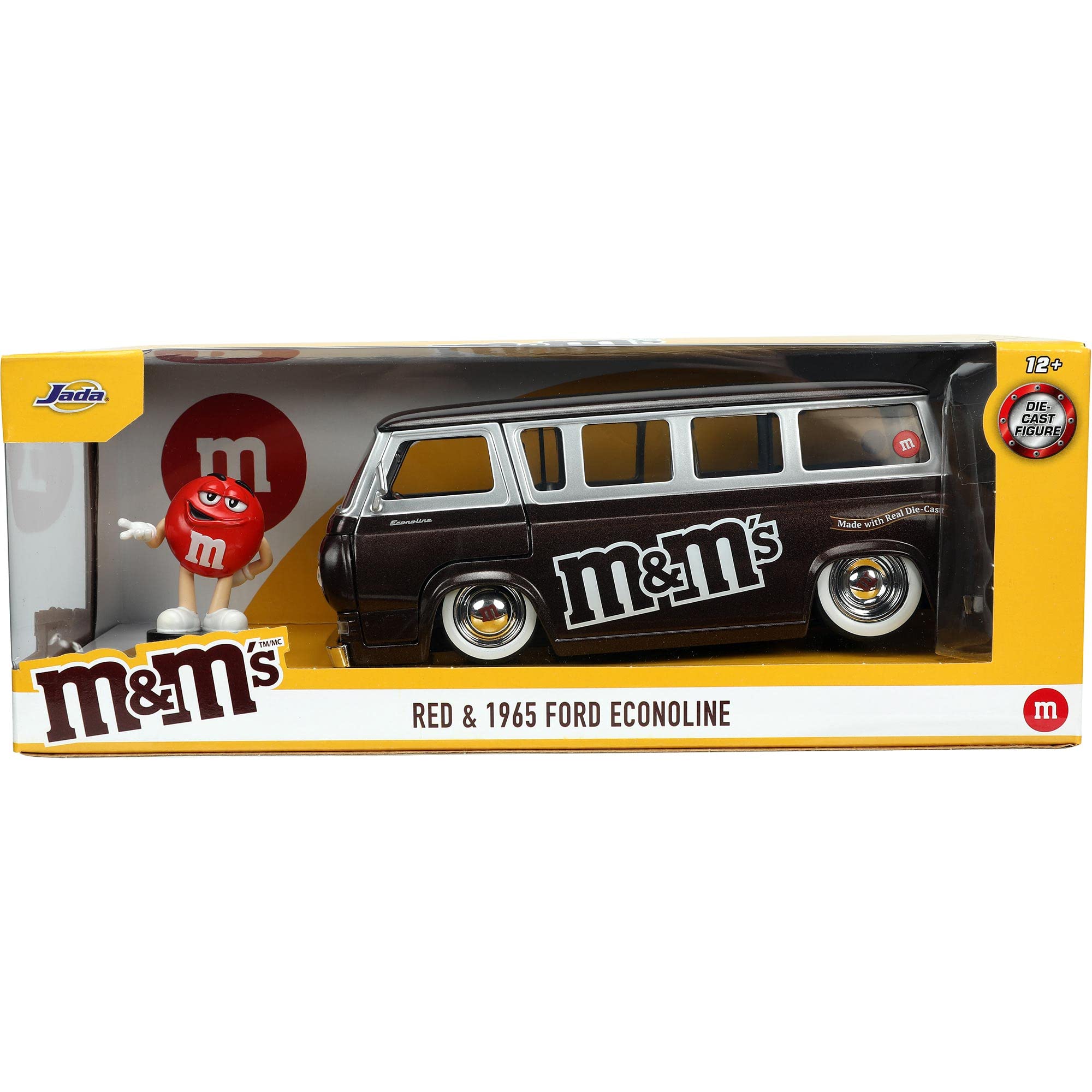 Jada M&M's 1965 Ford Econoline engine bay detail for collectors.
