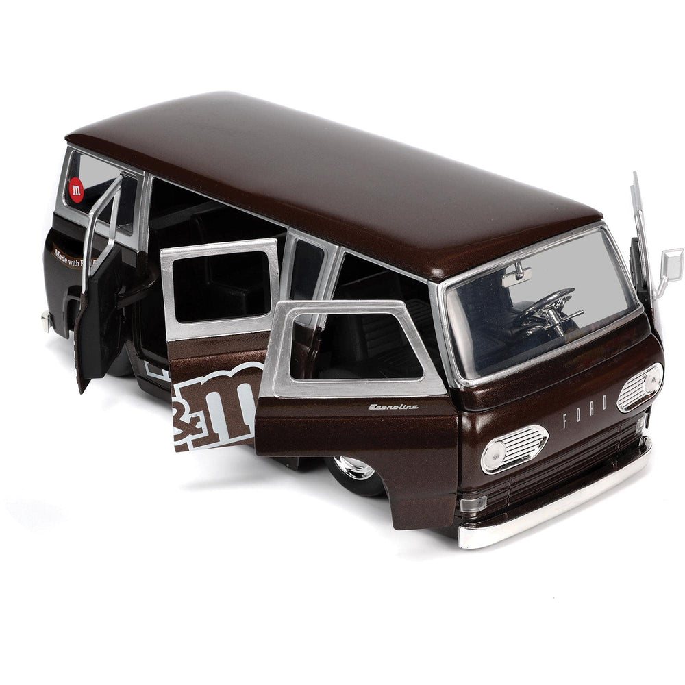 Jada M&M's 1965 Ford Econoline open doors showing precise scale detail.
