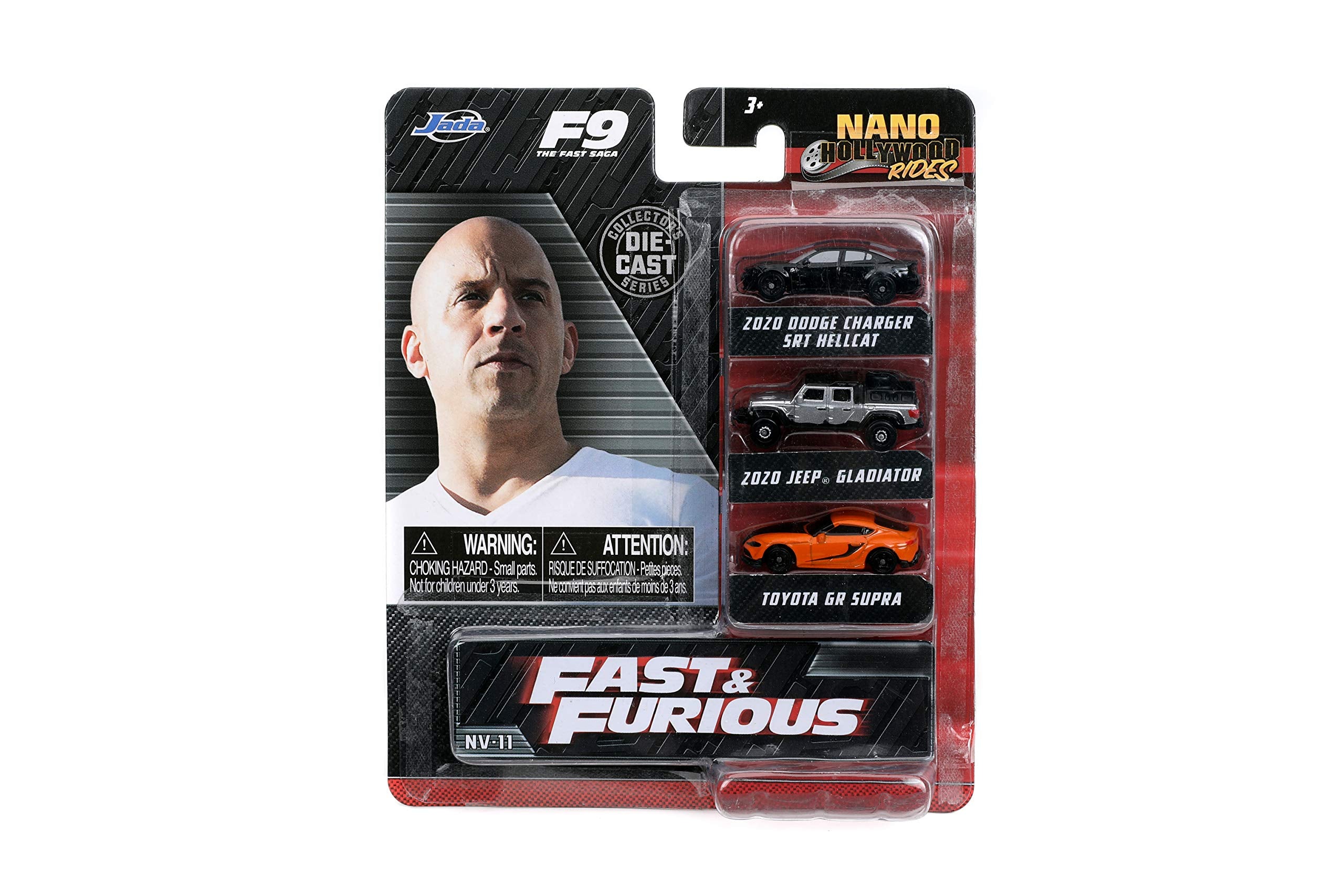 Jada Nano Fast 9 close-up detail emphasizes sculpted movie cues.