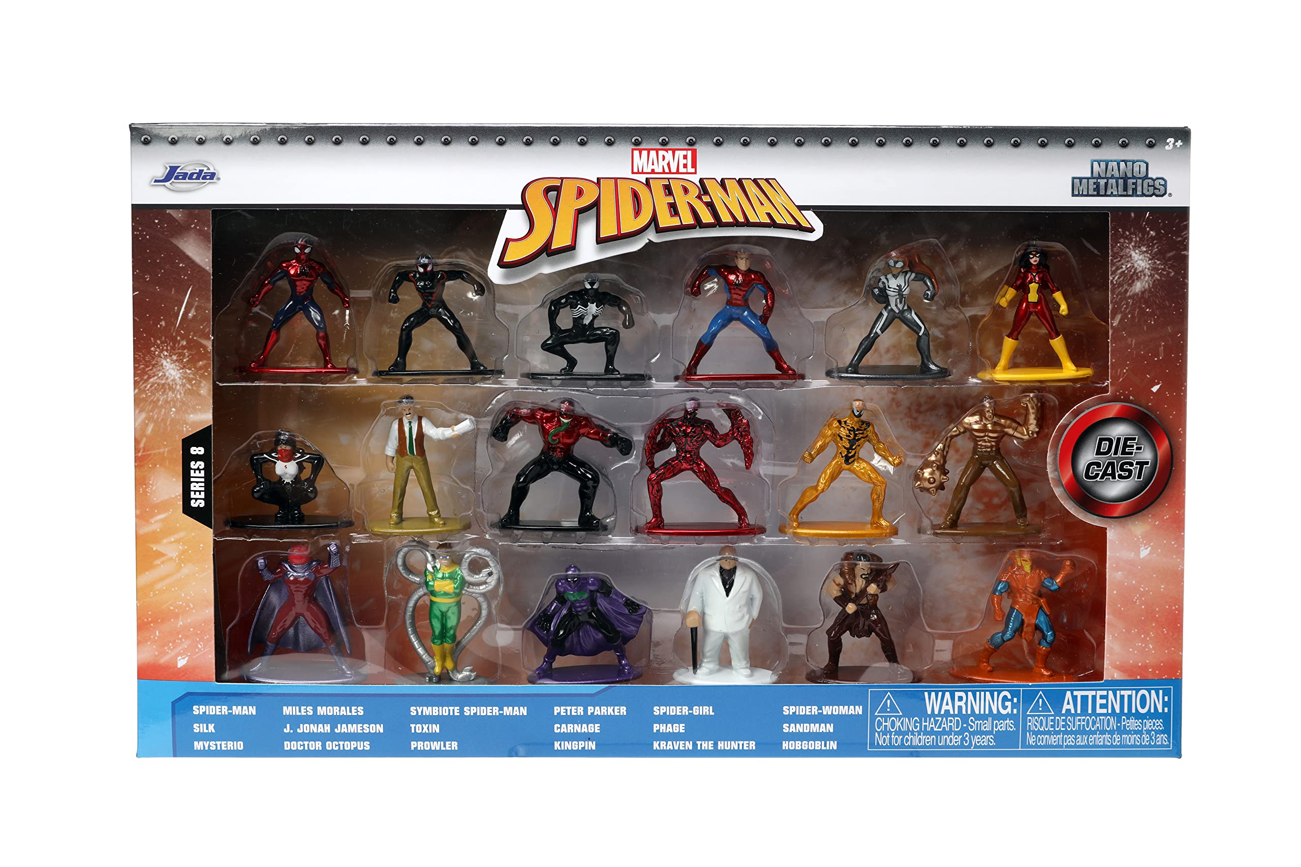 Jada Nano MetalFigs Carnage with bold red accents for thrill-worthy display