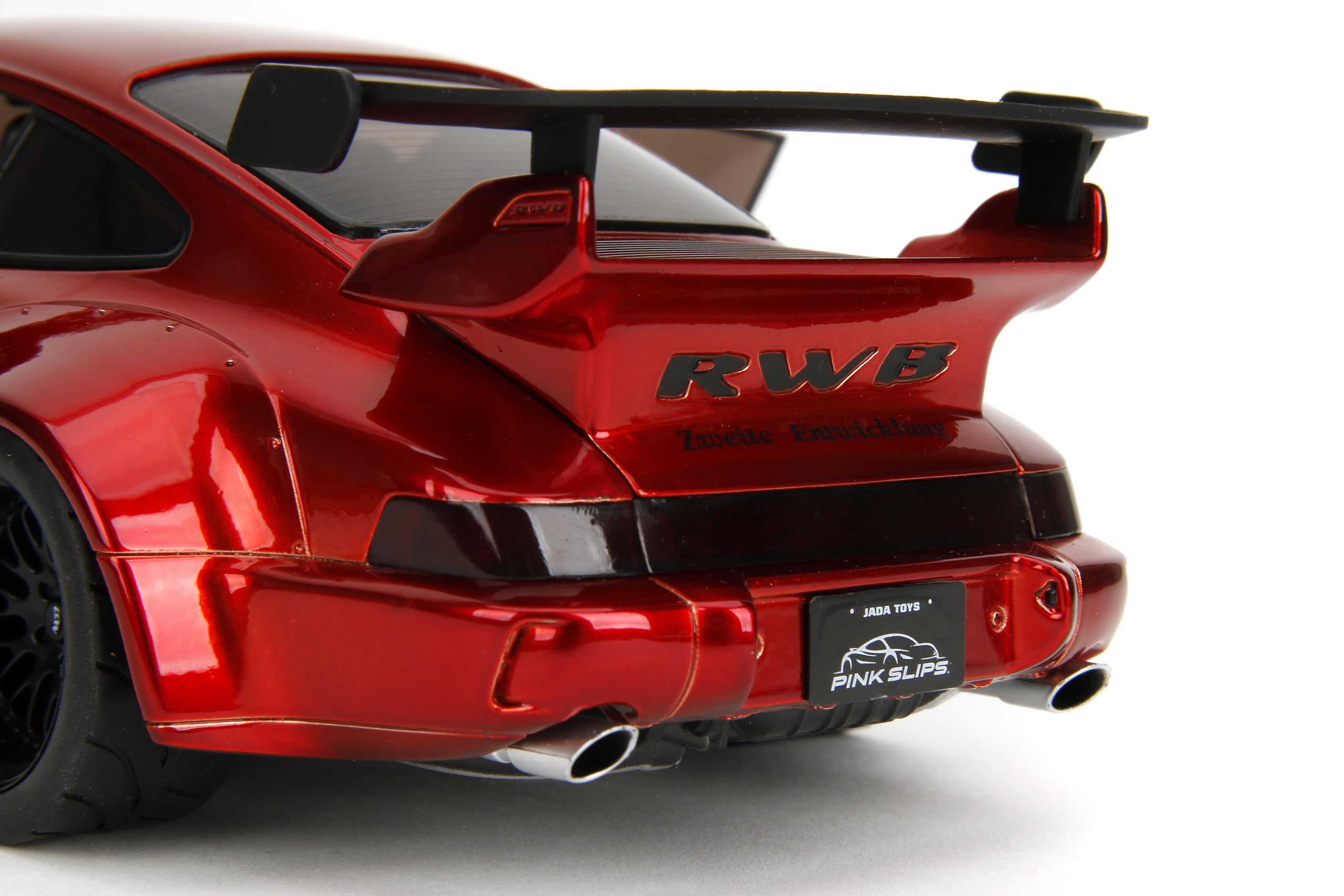 Jada Pink Slips Porsche RWB 964 opening parts enable interactive display and poseability.