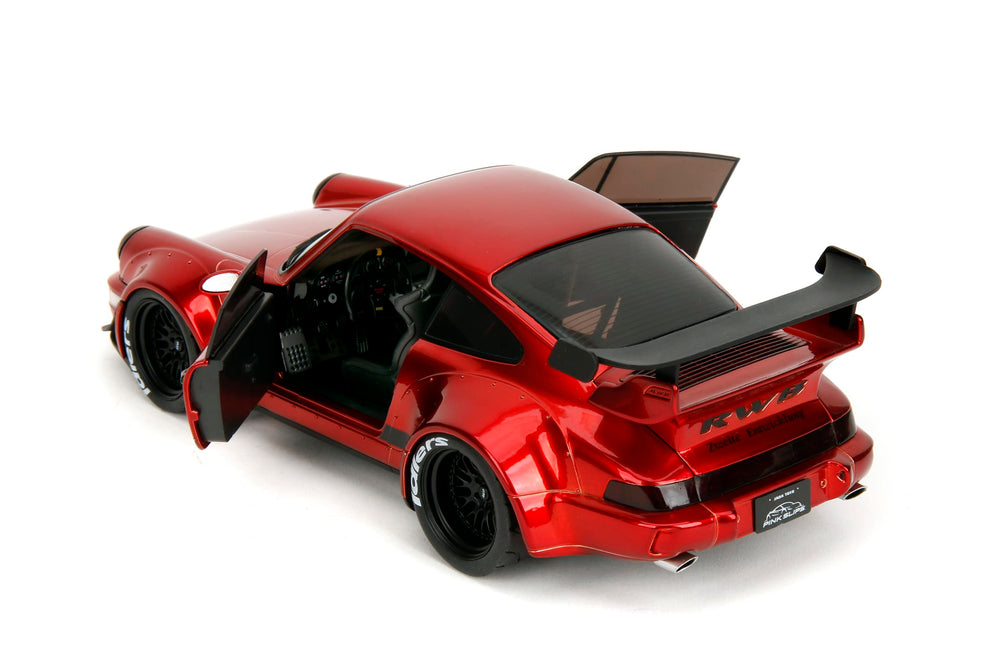 Jada Pink Slips Porsche RWB 964 packaging presentation protects the model on arrival.