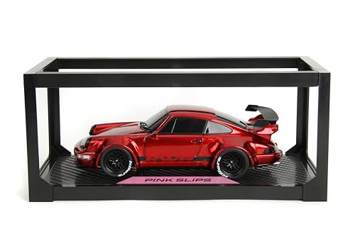 Jada Pink Slips Porsche RWB 964 rear view showcases contrast accents and detailed bumper realism.