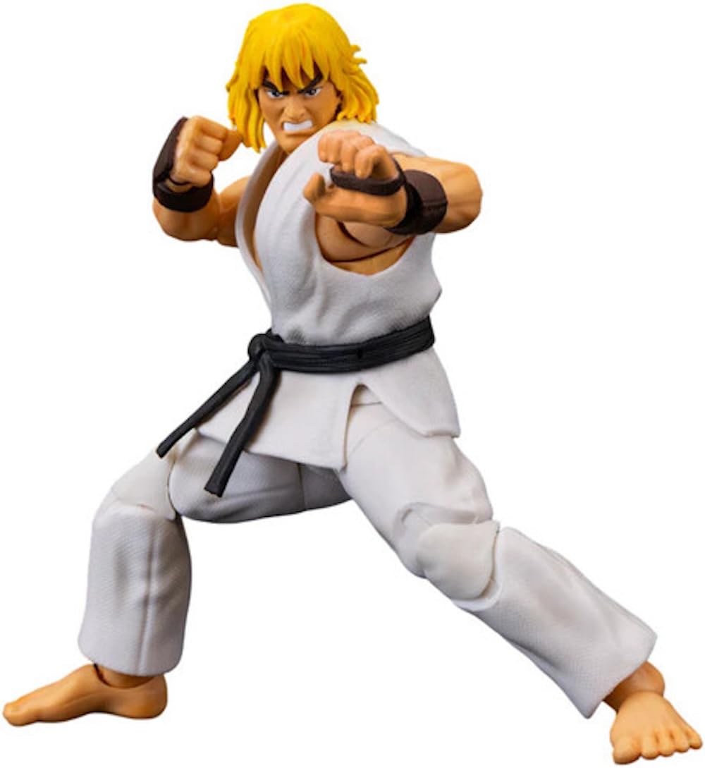 Jada Ken Masters Player 2 action figure in white gi, ideal for display or collection