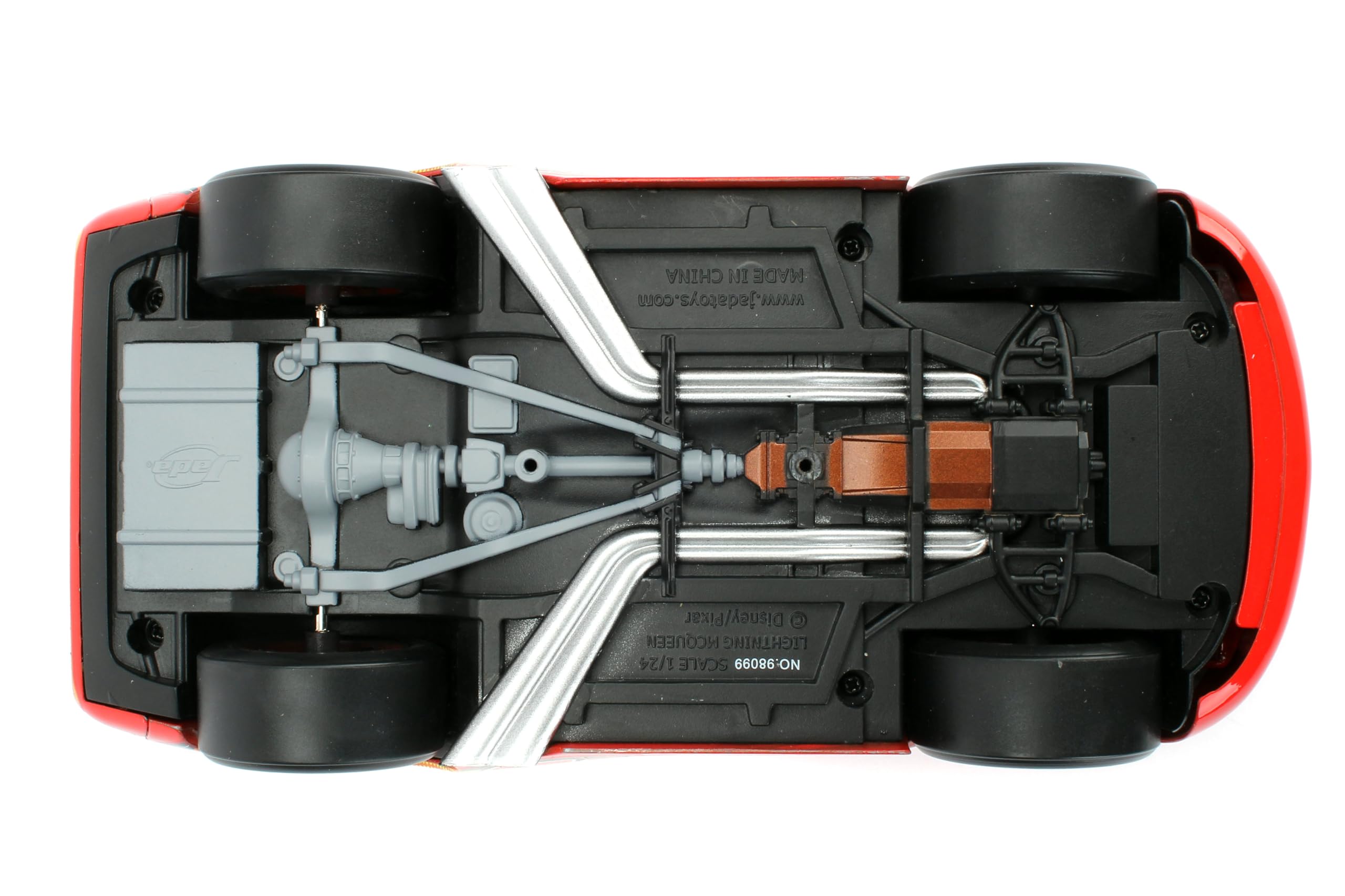 Jada Lightning McQueen premium rubber tires deliver lifelike texture