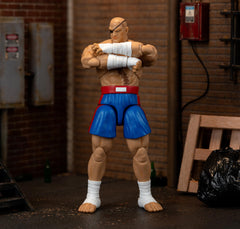 Jada Sagat deluxe premium arcade packaging echoes classic Street Fighter nostalgia