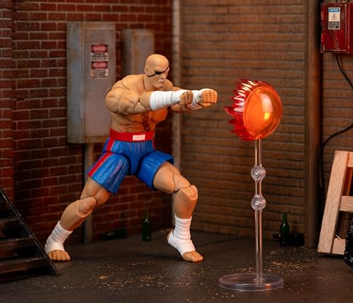 Jada Sagat deluxe interchangeable heads for varied battle expressions