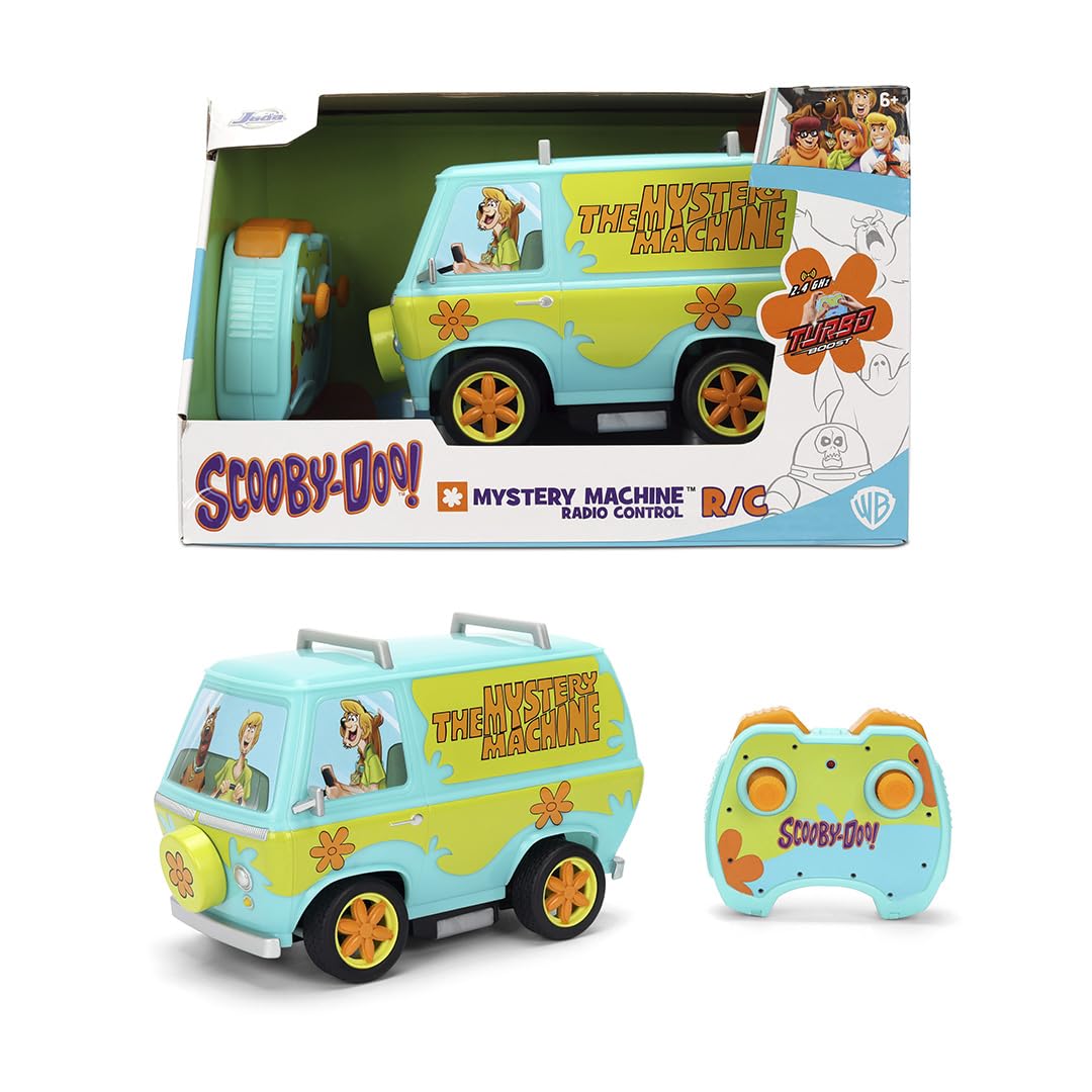 Jada Scooby-Doo Mystery Machine RC front view with iconic design for action and display.
