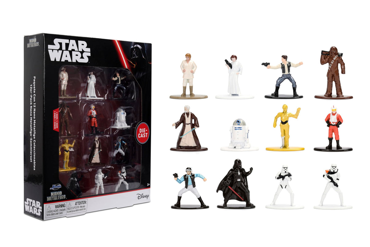 Jada Star Wars Nano Metalfigs Luke Skywalker on display-ready base, ideal for collecting