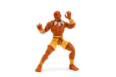 Jada Street Fighter 6 Dhalsim figure with stand for display and play.