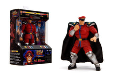 Jada Toys Street Fighter II Bison figure in dynamic pose for display.