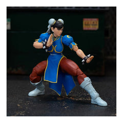 Jada Street Fighter II Chun-Li arcade-packaging presentation for nostalgic display.