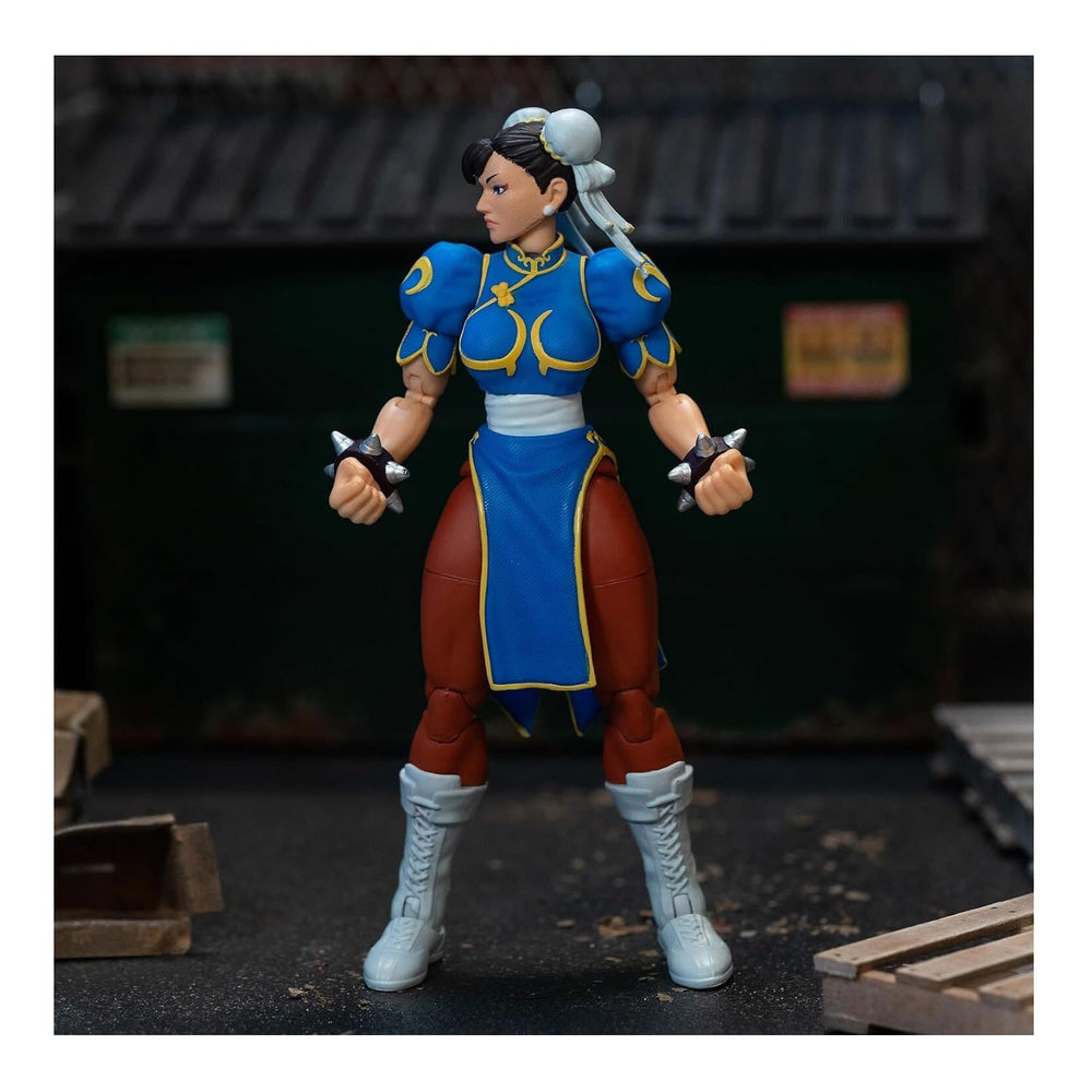 Jada Street Fighter II Chun-Li figure countless kicks accessory for iconic moments.