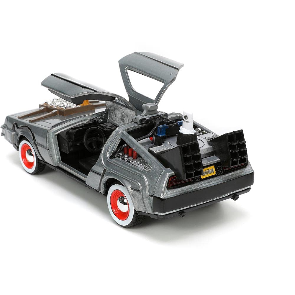 Jada Time Machine with working wheels and rubber tires for realistic play and display