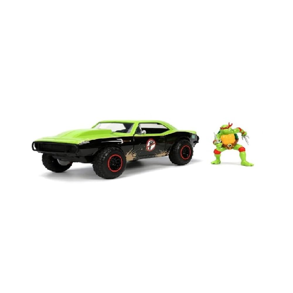 Jada TMNT 1967 Camaro front view with authentic license styling.