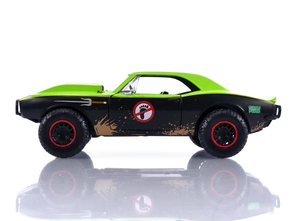 Jada TMNT Camaro open hood showing mechanical detail for realism.