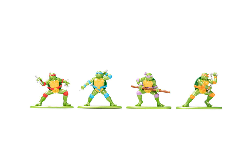 Jada TMNT multilevel diorama suits compact shelf spaces.
