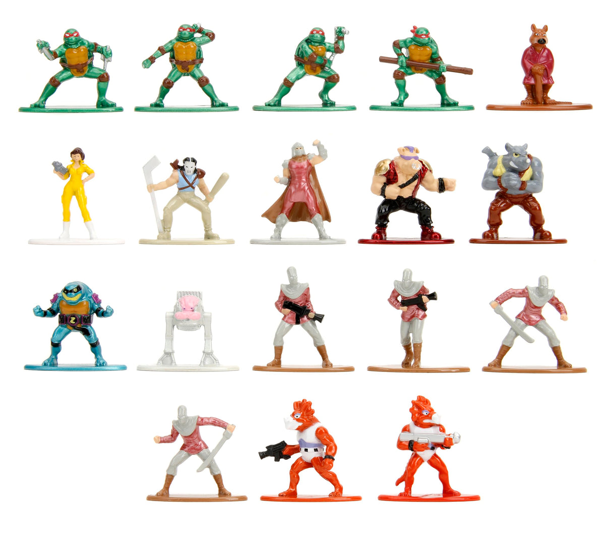 Jada TMNT Nano Metalfigs 1.65-inch pack ideal for desk display