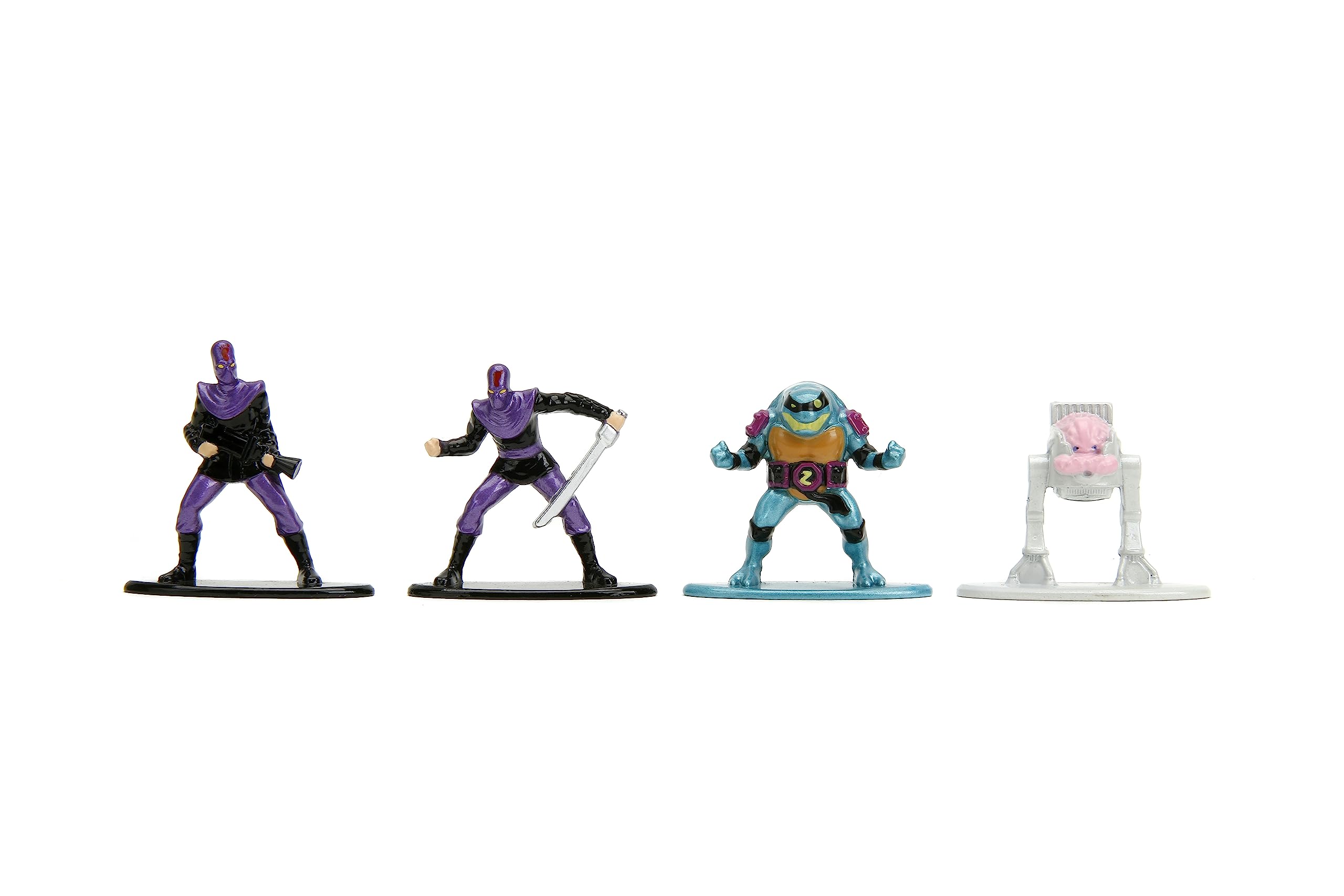 Jada TMNT Nano MetalFigs Leonardo figure with blue mask for organized display.