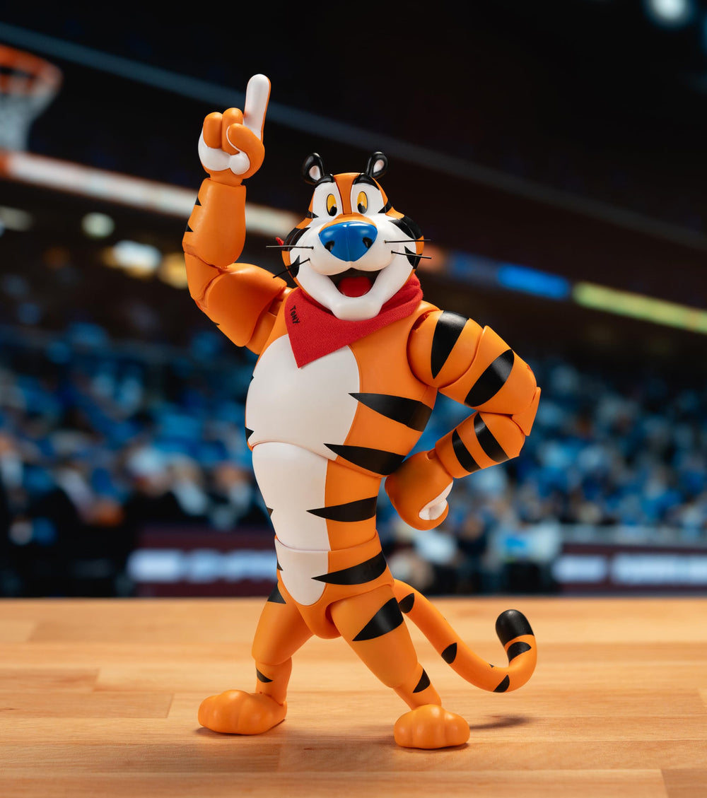 Display-ready collectible packaging featuring Tony the Tiger
