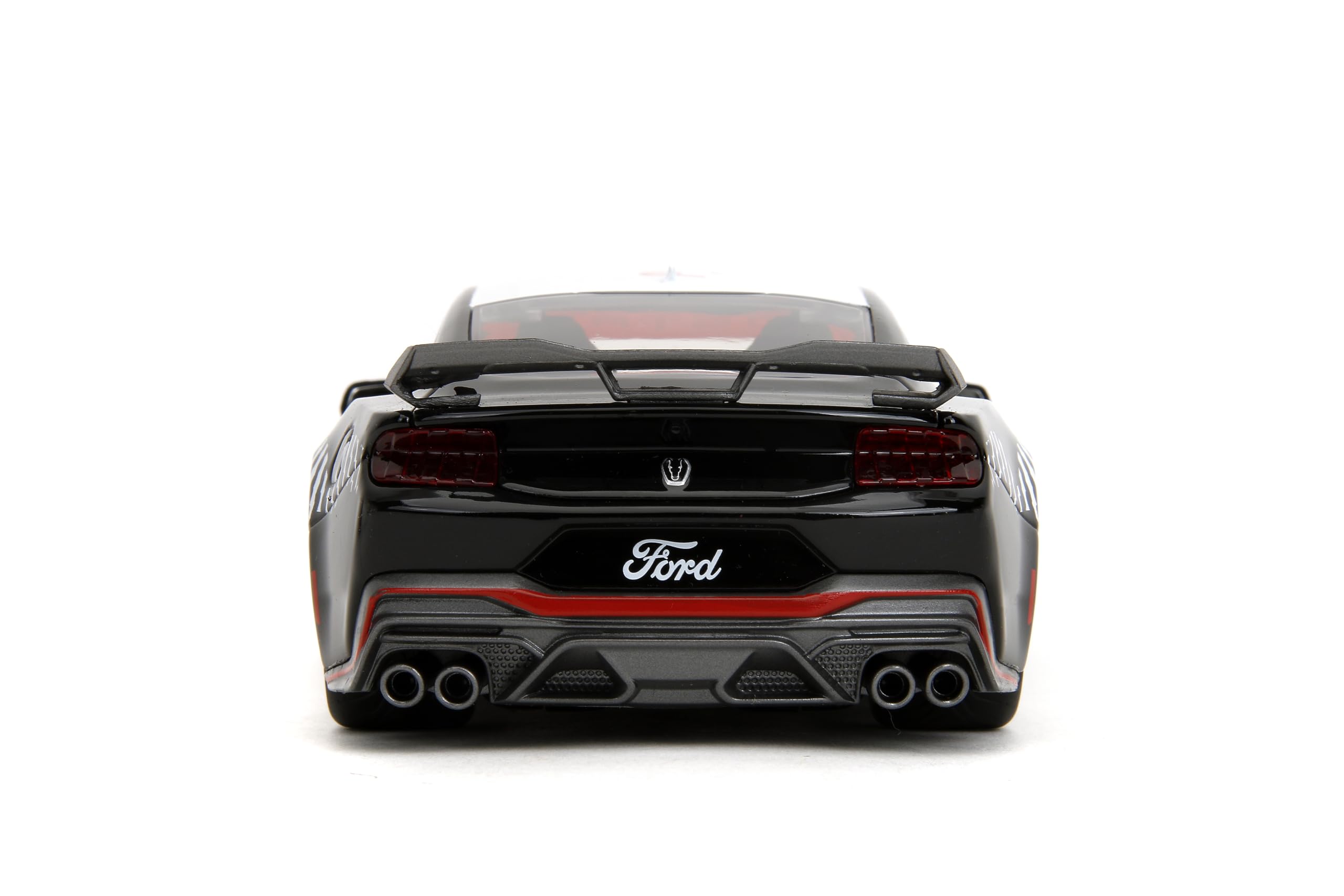 Jada Toys Bigtime Muscle Mustang Dark Horse glossy finish on display stand out
