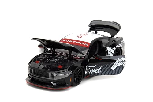 Jada Toys Bigtime Muscle Mustang Dark Horse open doors invites tactile interaction