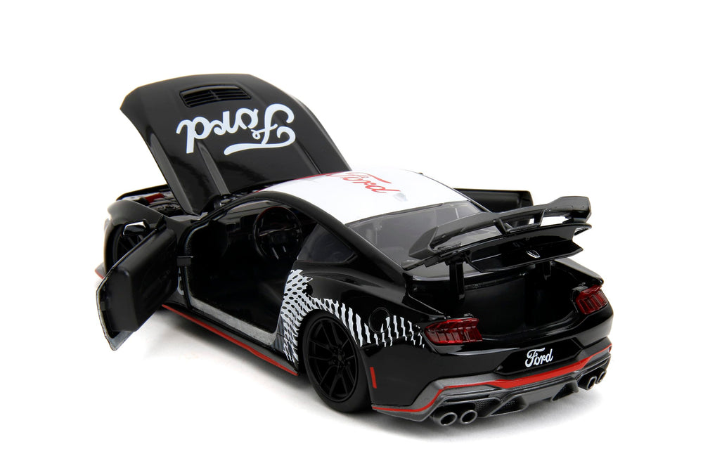Jada Toys Bigtime Muscle Mustang Dark Horse open trunk adds display reveal