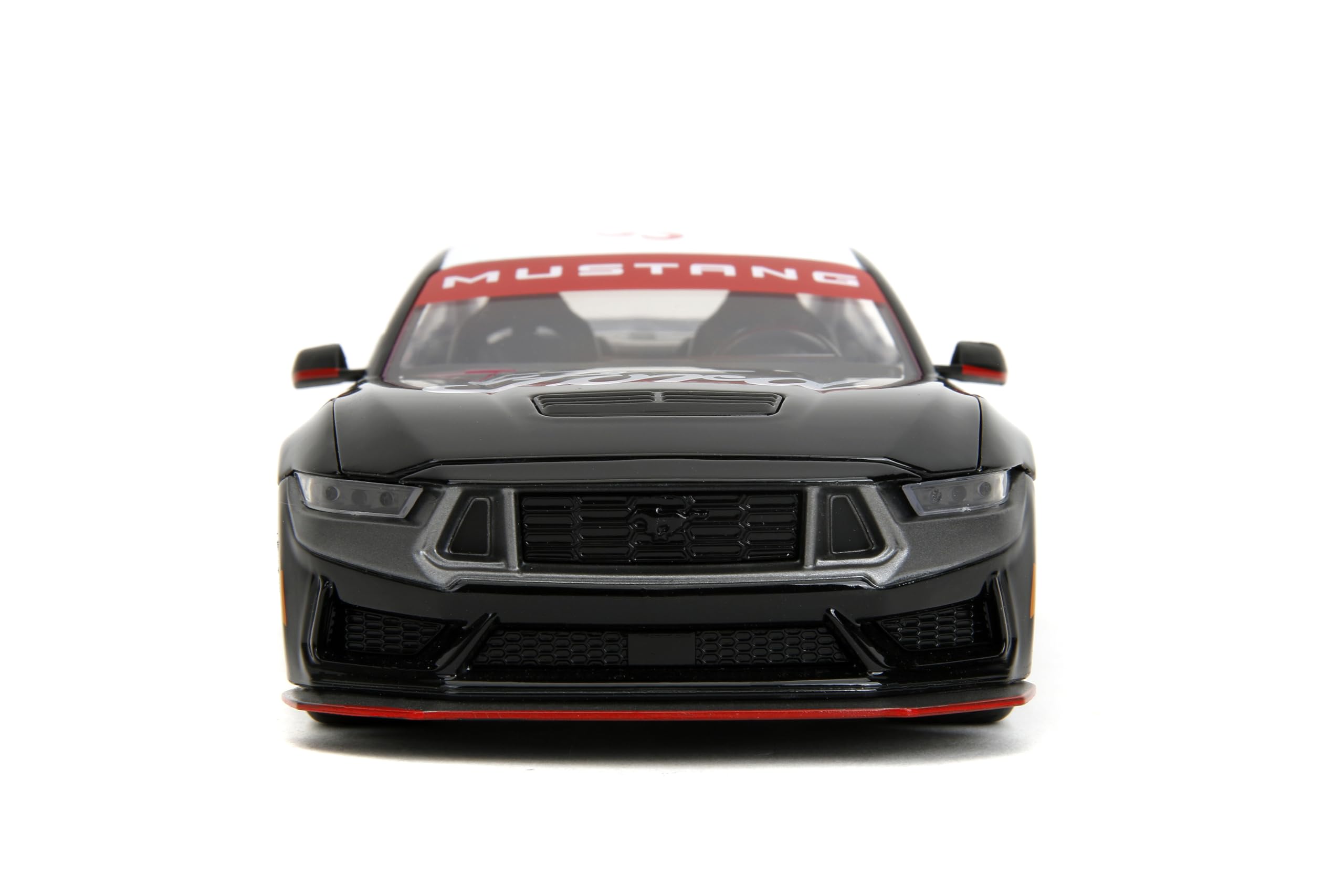 Jada Toys Bigtime Muscle Mustang Dark Horse side profile shows sculpted lines