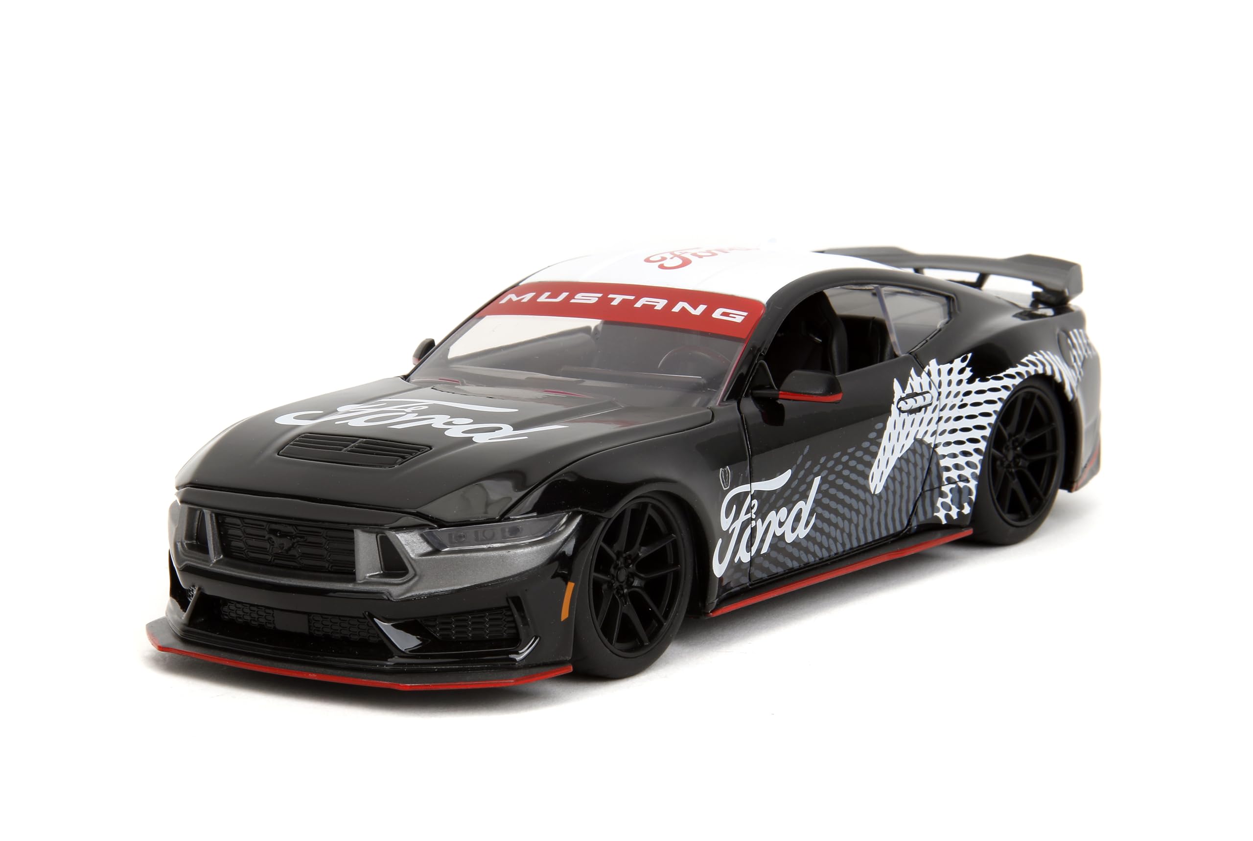 Jada Toys Bigtime Muscle Mustang Dark Horse rubber tires enhance realism
