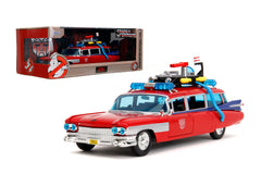 Jada Toys Ecto-1 Mashup displayed on a shelf boosts collector showcase.