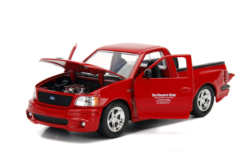 Jada Toys Brian's Ford F-150 SVT Lightning opening hood reveals engine detail
