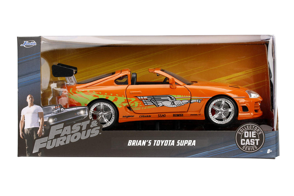Orange finish and licensed styling on Jada Supra 1:24