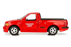 Jada Toys Ford Lightning open doors show interactive detailing for dramatic display setups.