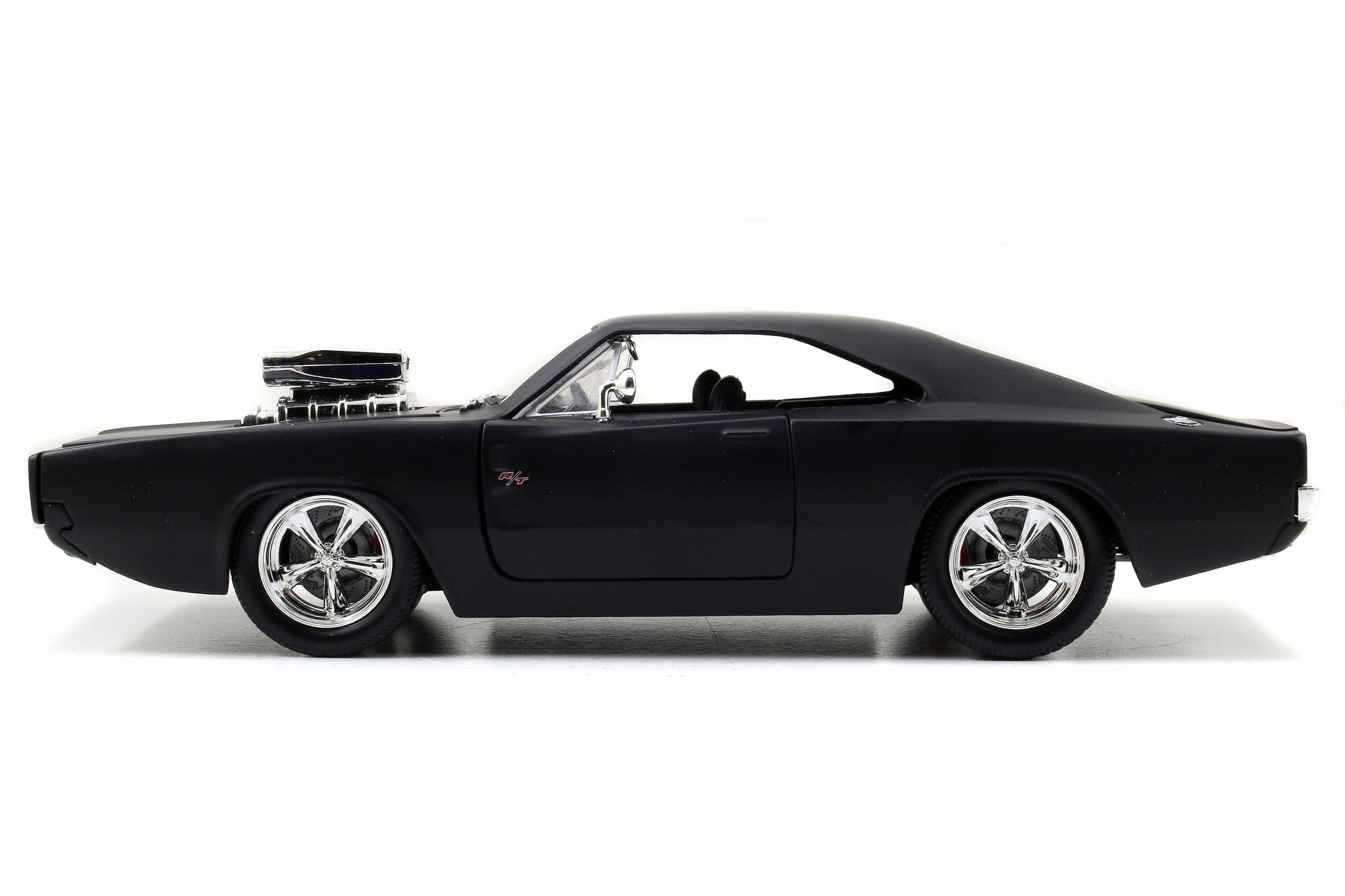 Jada Toys Furious 7 1970 Dodge Charger detailed interior invites hands-on exploration and viewing.