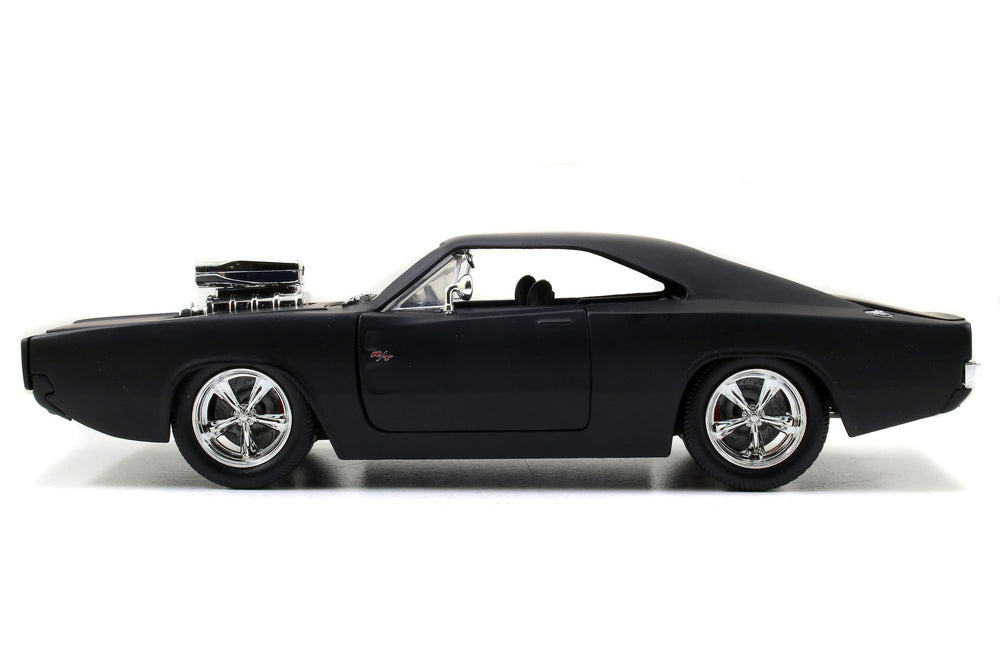 Jada Toys Furious 7 1970 Dodge Charger detailed interior invites hands-on exploration and viewing.