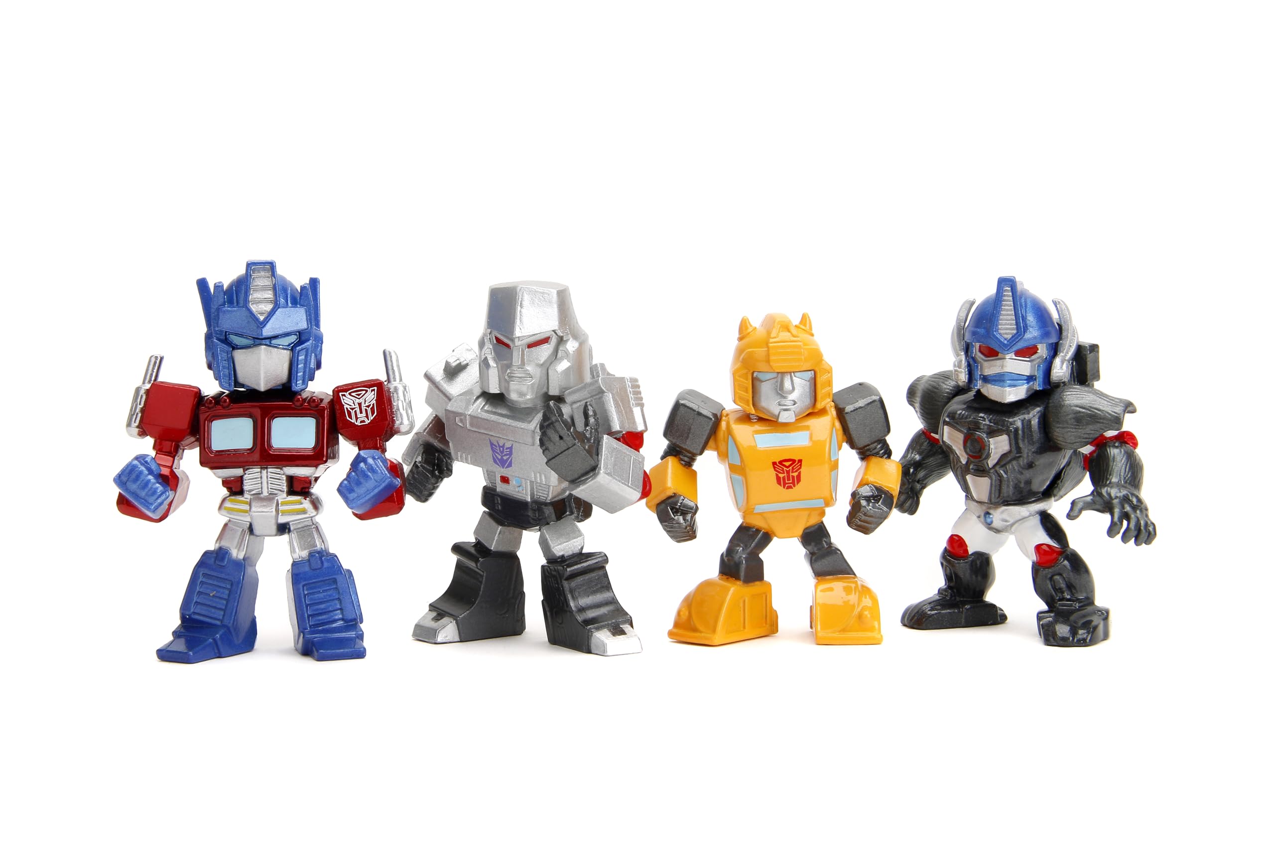 Jada Transformers 2.5-inch Metalfigs 4-pack close-up sculpt details show craftsmanship