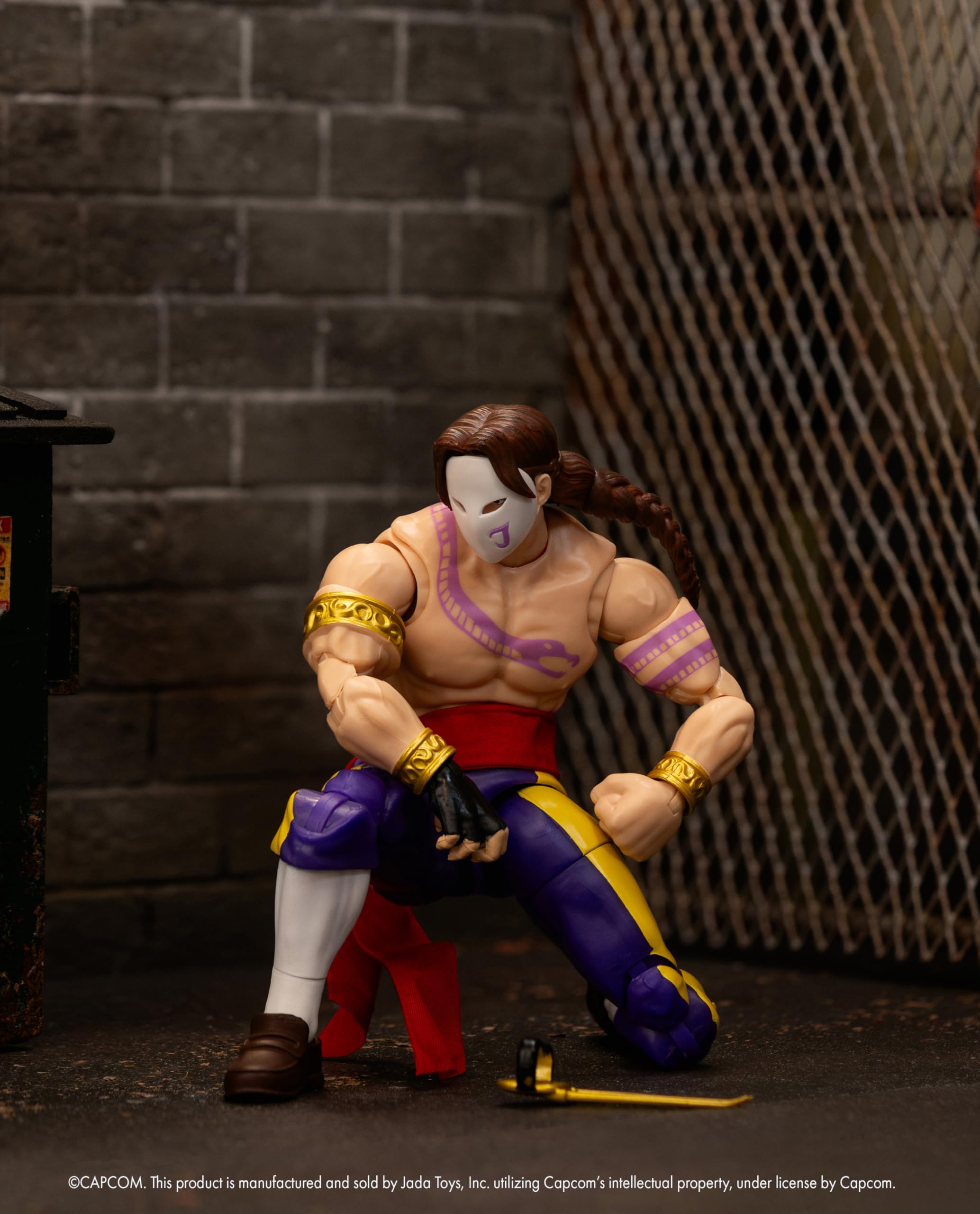 Arcade-style packaging evokes classic Street Fighter nostalgia on display.