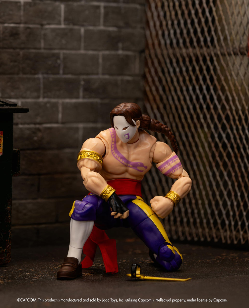 Arcade-style packaging evokes classic Street Fighter nostalgia on display.