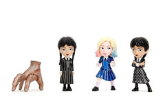 Jada Wednesday dress metalfigs with bold colors for shelf display.