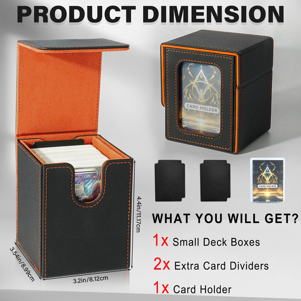 Capacity view of 100 double-sleeved cards in Jaffzora box