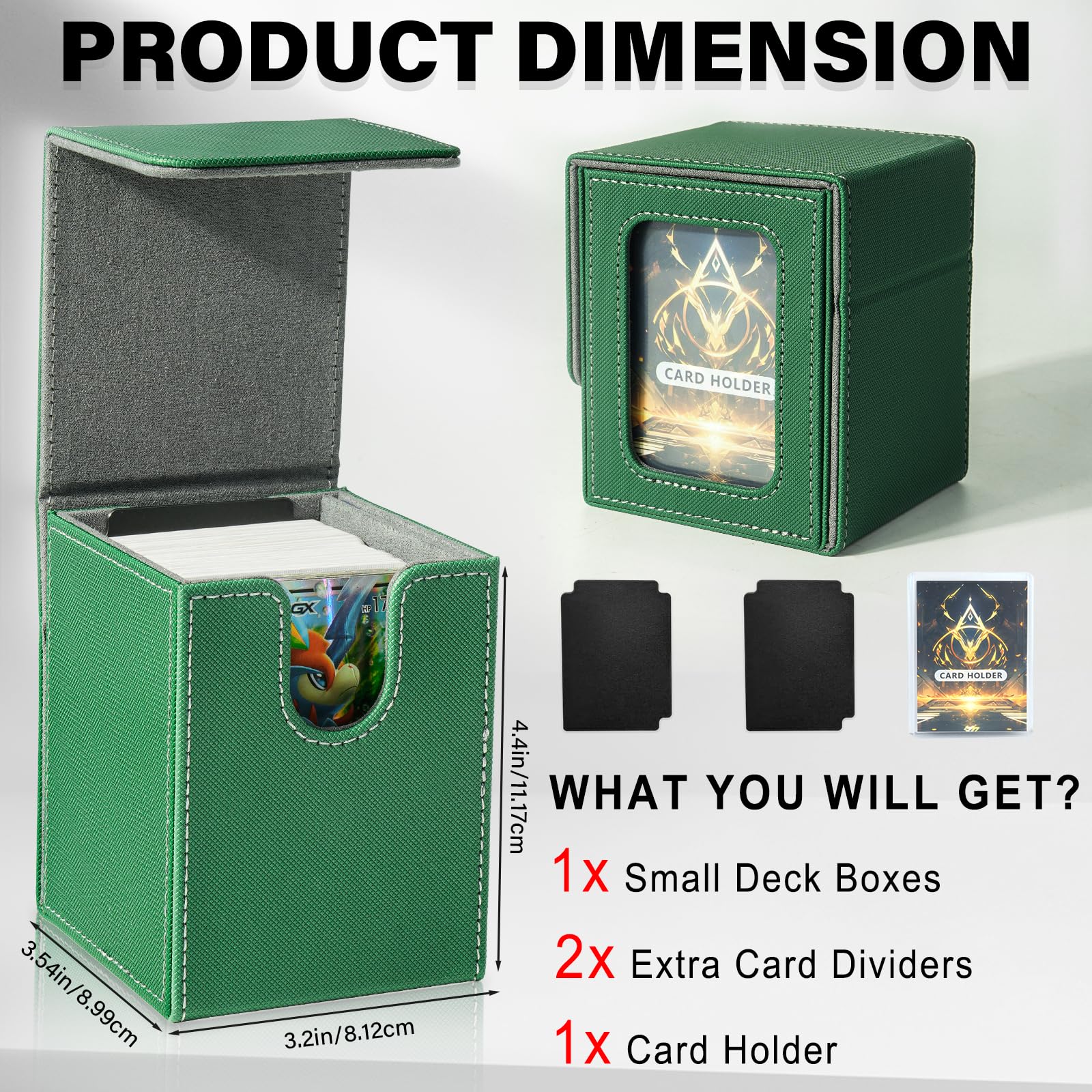 Jaffzora deck box holds up to 100 double-sleeved cards