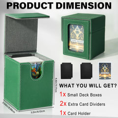 Jaffzora deck box holds up to 100 double-sleeved cards