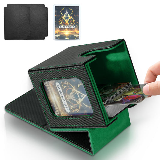 Jaffzora deck box with commander window design for quick deck visibility during play.