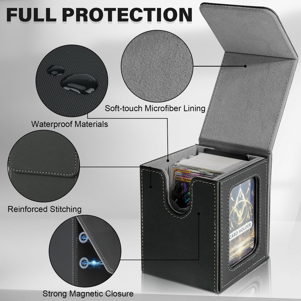 Jaffzora deck box includes two dividers for organization