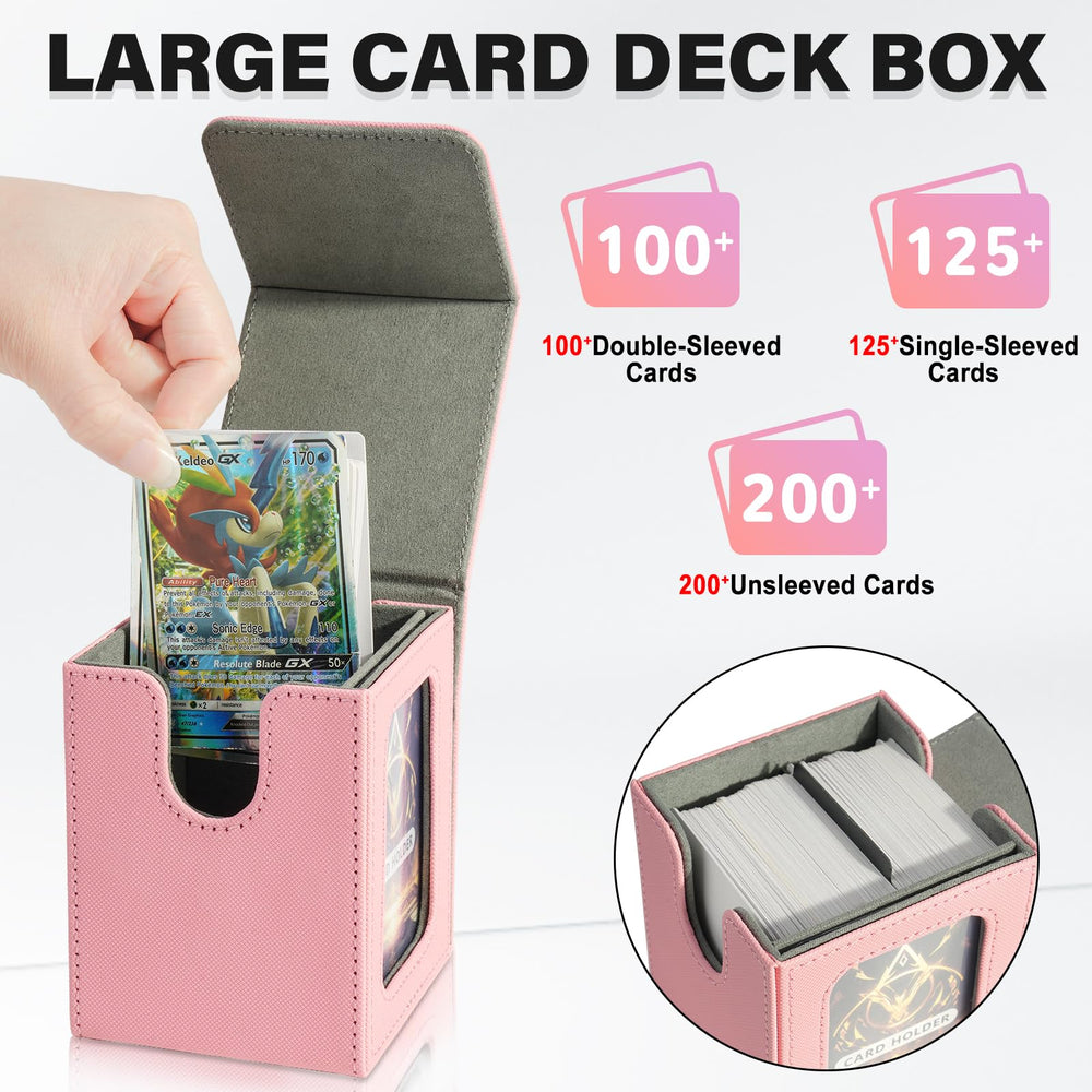 Jaffzora deck box demonstrates large capacity for double-sleeved MTG cards.