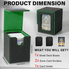 Jaffzora deck box with magnetic closure keeps cards secure during transport.